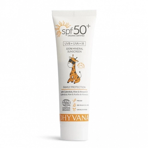 Dhyvana Natural 100% Mineral Infant Sunscreen SPF 50+ Baby Sunscreen 50 ml Dhyvana Natural 100% Mineral Infant Sunscreen SPF 50+ Baby Sunscreen 50 ml