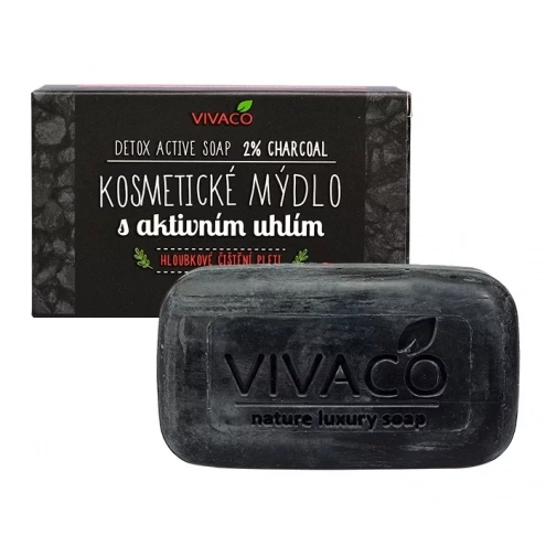 VIVACO Naturseife mit Aktivkohle CHARCOAL 2% 100 g VIVACO Naturseife mit Aktivkohle CHARCOAL 2% 100 g