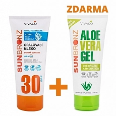 DUOPACK Sonnenmilch SPF 30 + Beruhigendes Gel mit Aloe Vera SUN BRONZ 2 Stück