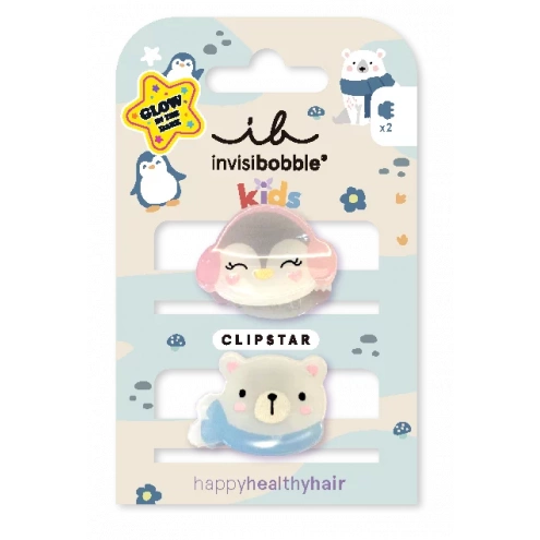 Invisibobble CLIPSTAR GLOW KIDS Polar Friends 2pc