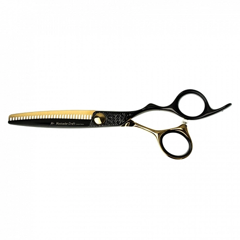 MR. MUSTACHE Craft Black-Gold Thinning Scissors 5.5" / 6.0"