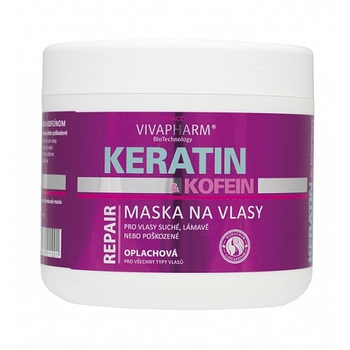 VIVACO Keratin-Haarmaske mit Koffein VIVAPHARM 600ml VIVACO Keratin-Haarmaske mit Koffein VIVAPHARM 600ml