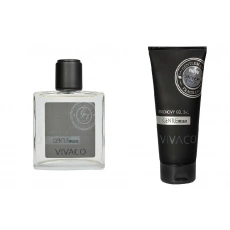 VIVACO GENTLEMAN SILVER - Aftershave 100ml + Duschgel 200ml
