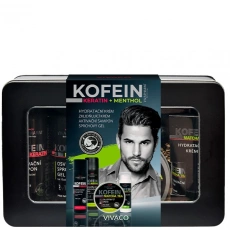 VIVACO Stilvolle Geschenkbox Pflege für Männer mit Koffein