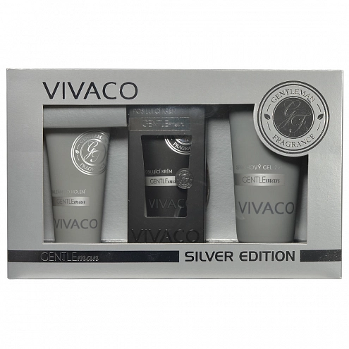 VIVACO Geschenkset Herrenpflege GENTLEMAN SILVER