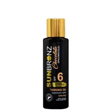 VIVACO Bräunungsöl mit schimmernden Glitzern SPF 6 Chocolate SUNBRONZ 100 ml