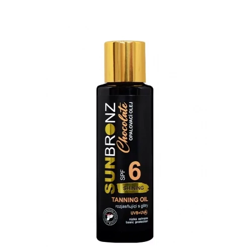 VIVACO Bräunungsöl mit schimmernden Glitzern SPF 6 Chocolate SUNBRONZ 100 ml