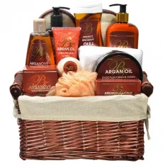 VIVACO Luxuriöser Geschenkkorb mit Kosmetik und Arganöl