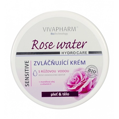 VIVACO Feuchtigkeitscreme mit Rosenwasser VIVAPHARM 200 ml