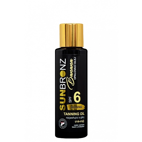 VIVACO Bräunungsöl mit schimmernden Glitzern SPF 6 Banana SUNBRONZ 100 ml
