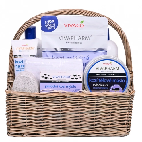 Geschenkkorb mit Kosmetik aus Ziegenmilch