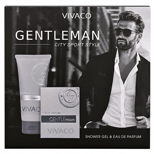 VIVACO Geschenkset Herrenpflege GENTLEMAN SILVER