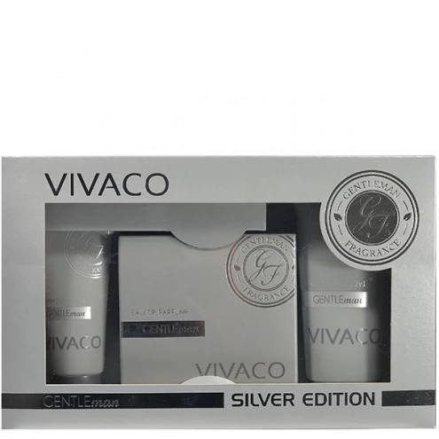 VIVACO Geschenkset Herrenpflege GENTLEMAN SILVER