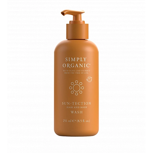 Simply Organic Sun-Tection Hair & Body Wash After Sun Shampoo and Shower Gel 2 in 1 251 ml