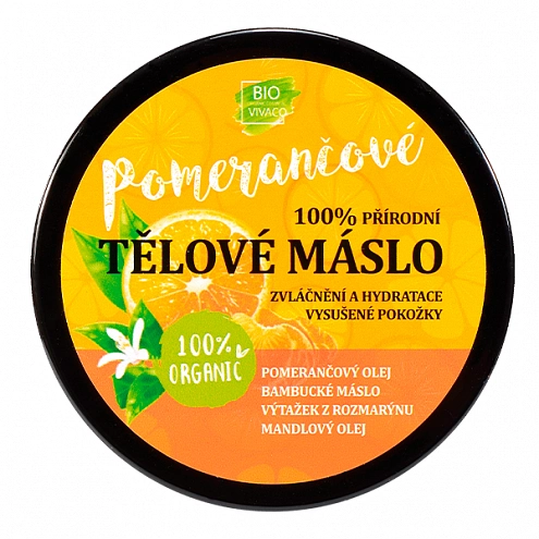VIVACO 100% Körperbutter mit Bio-Orangenöl 150 ml