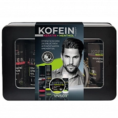 VIVACO Stilvolle Geschenkbox Pflege für Männer mit Koffein