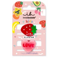 Invisibobble CLIPSTAR GLOW KIDS Frutti Strawberry 2pc