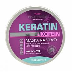 VIVACO Keratin-Haarmaske mit Koffein VIVAPHARM 200 ml