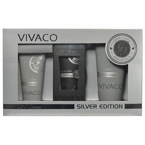 VIVACO Geschenkset Herrenpflege GENTLEMAN SILVER