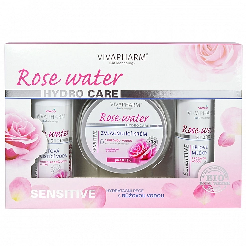 VIVACO Geschenkset Kosmetik mit Rosenwasser