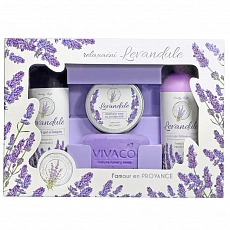 VIVACO Geschenkset Kosmetik mit Lavendelöl