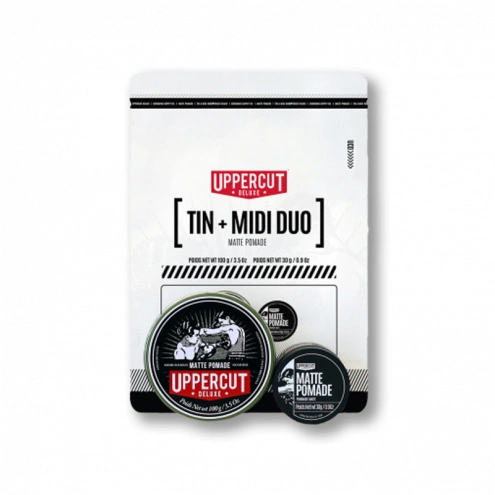 Uppercut Deluxe darčeková sada na vlasy  Tin &amp; Midi Duo - Matte Pomade