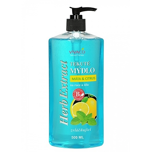 VIVACO Flüssigseife Minze und Zitrus HERB EXTRACT 500 ml VIVACO Flüssigseife Minze und Zitrus HERB EXTRACT 500 ml