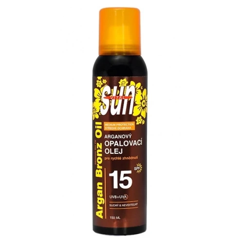 VIVACO Trockenes Sonnenöl mit BIO-Arganöl SPF 15 SUN VITAL 150 ml