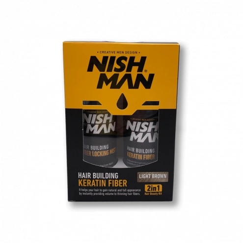 NishMan sada na farbenie vlasov svetlohnedá 100ml
