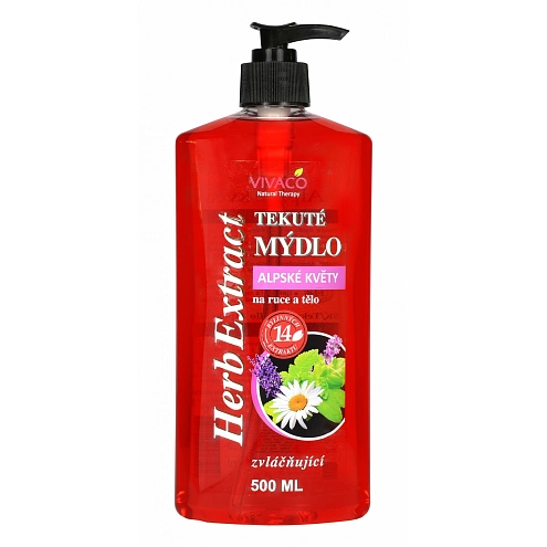 VIVACO Flüssigseife Alpenblumen HERB EXTRACT 500 ml VIVACO Flüssigseife Alpenblumen HERB EXTRACT 500 ml
