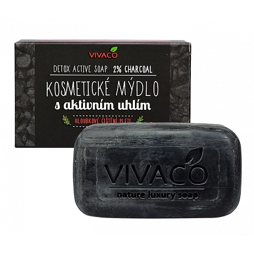 VIVACO Naturseife mit Aktivkohle CHARCOAL 2% 100 g
