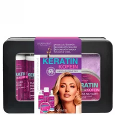 VIVACO Stilvolle Geschenkbox Haarpflege mit Keratin und Koffein