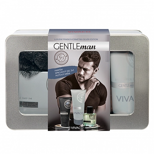 VIVACO Stilvolle Geschenkbox GENTLEMAN SILVER