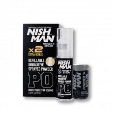 Doplniteľný prášok na úpravu vlasov v spreji Nishman P0 Light control 20+20g