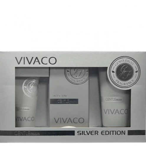 VIVACO Geschenkset Herrenpflege GENTLEMAN SILVER