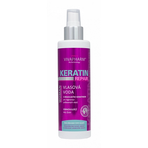 VIVACO Keratin-Haarwasser mit Koffein VIVAPHARM 200ml