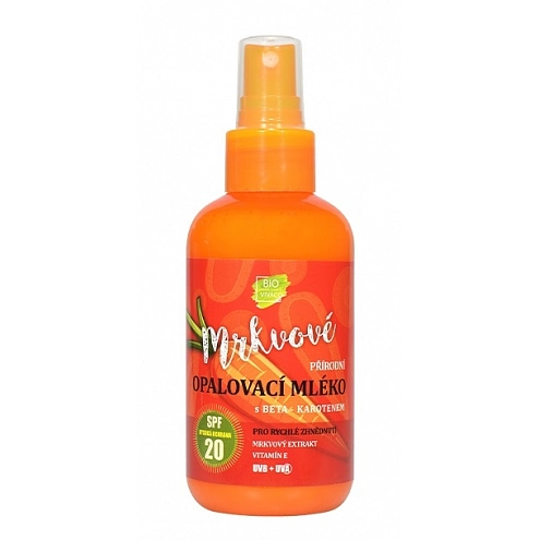VIVACO 100% Natürliches Sonnenschutzmilch mit Karottenextrakt SPF 20 150 ml