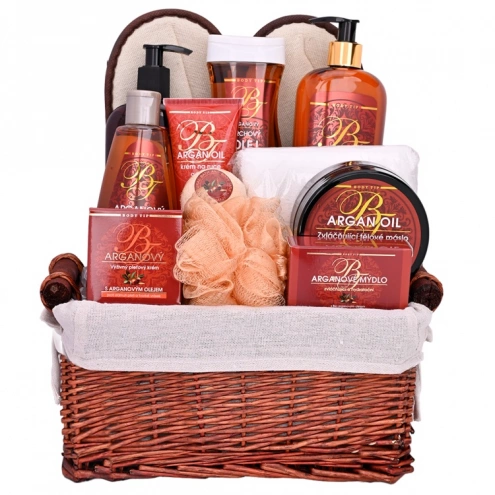 VIVACO Luxuriöser Geschenkkorb mit Kosmetik und Arganöl