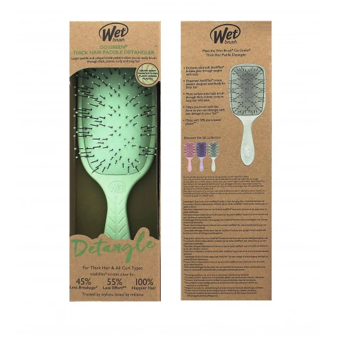 Wet Brush Go Green Thick Hair Paddle Detangler - Green