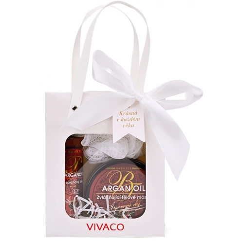 Geschenktasche mit Kosmetik mit Arganöl