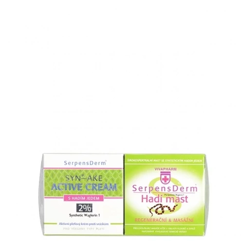 VIVACO Serpens Derm Breitband-Salbe mit Schlangengift 75 ml + Anti-Falten-Gesichtscreme mit Schlangengift 50 ml Geschenkset