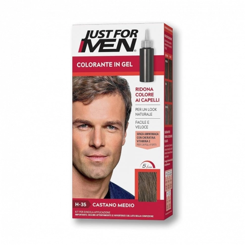 Just For Men šampón na zakrytie šedivých vlasov hnedá H35