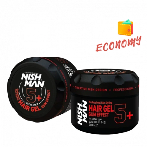 NishMan ultra silný gél na vlasy Gum Effect 5+ 300ml