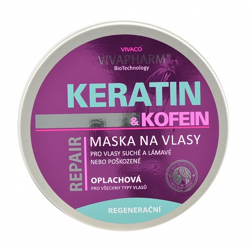 VIVACO Keratin-Haarmaske mit Koffein VIVAPHARM 200 ml VIVACO Keratin-Haarmaske mit Koffein VIVAPHARM 200 ml