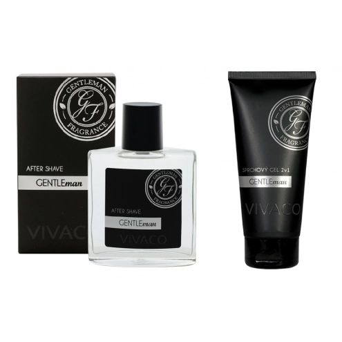 VIVACO GENTLEMAN BLACK - Aftershave 100ml + Duschgel 200ml