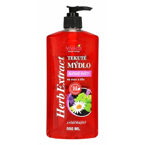 VIVACO Flüssigseife Alpenblumen HERB EXTRACT 500 ml VIVACO Flüssigseife Alpenblumen HERB EXTRACT 500 ml