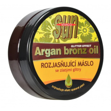 VIVACO After-Sun Aufhellende Butter mit BIO-Arganöl und goldenen Glitzern SUN VIVACO 200 ml