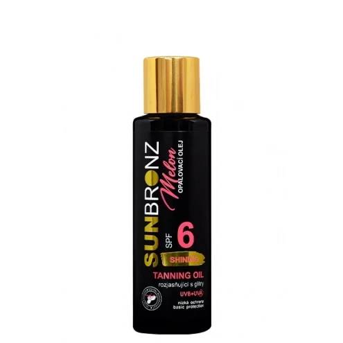 VIVACO Bräunungsöl mit schimmernden Glitzern SPF 6 Melone SUNBRONZ 100 ml