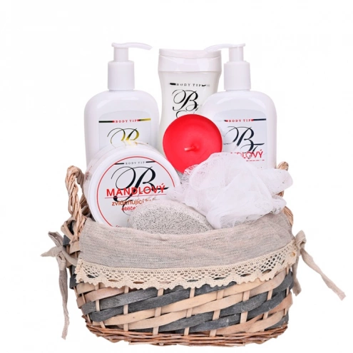 Geschenkkorb mit Kosmetik mit Mandelöl