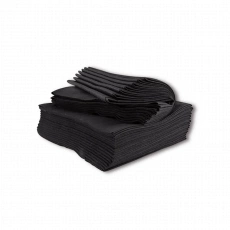 Balenie 25 čiernych jednorazových uterákov Eurostil 40×80 cm